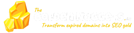 Logo plateforme d'achat/vente de noms de domaine expirés et de sites web The Golden Nuggets