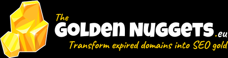 Logo plateforme d'achat/vente de noms de domaine expirés et de sites web The Golden Nuggets